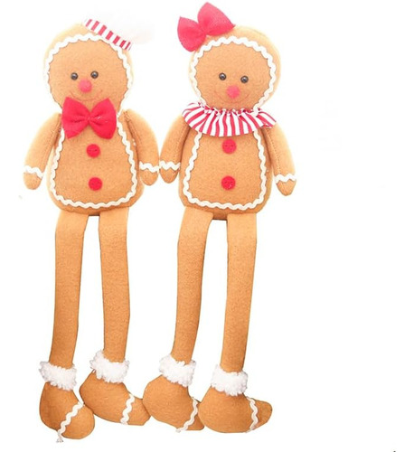 Navidad 2pc Hombre De Pan De Jengibre De Peluche Largo ...