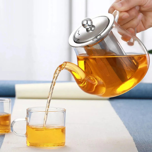 Tetera De Vidrio Transparente Con Infusor, Tetera De 400ml