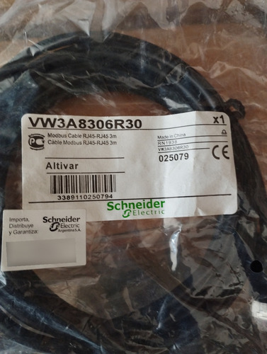 Cable Modbus 3 Mts Vw3a8306r30 Schneider