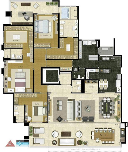 Imagem 8 de 30 de Apartamento Com 4 Dormitórios À Venda, 280 M² Por R$ 2.950.000,00 - Tatuapé - São Paulo/sp - Ap5831