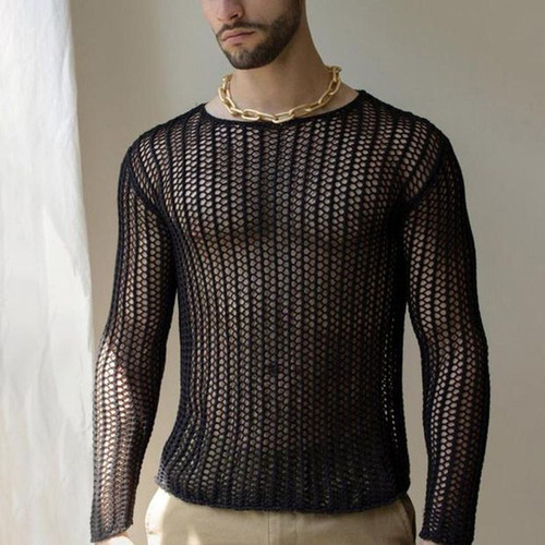 Lw Trendy Summer Tops Playera Transparente Fibra Poliést