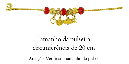 Pulseira Pomba Gira Berloques Diâmetro 20 cm