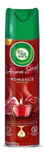 Bom Ar Aromatizador Aerosol Aroma Sense Romance 360ml