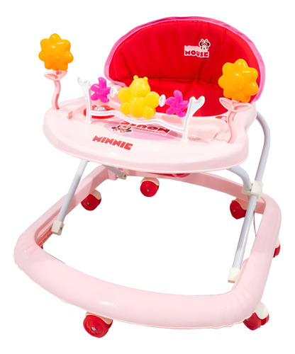 Andador Caminador Liviano Disney Plegable Con Musica 144 Color Rosa Minnie