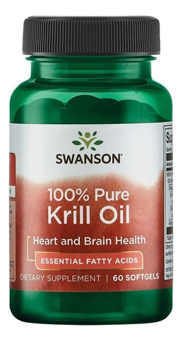 100% Pure Krill Oil 60 Caps, Aceite De Krill, Swanson,
