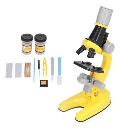 Kit De Microscopio Educativo Para Niños, Muestra Led 1200x