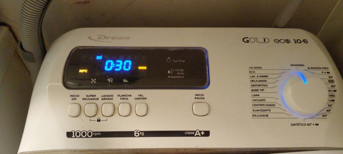Lavarropas Automático Drean Gold Blue! 10.6 E+ 1000rpm 6kg Blanco (Usado)