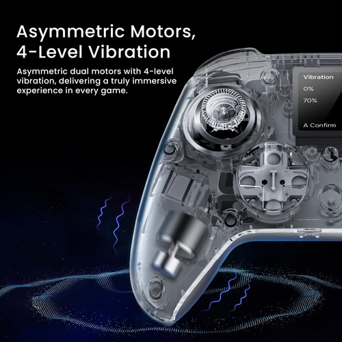 Wireless Gaming Controller Gusgu G7 W/ Interactive Screen