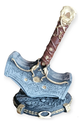 Martelo Thor God Of War Ragnarok C/ Base Cosplay Decoração 