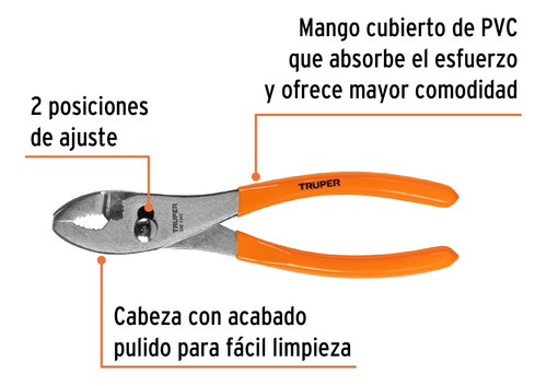 Pinza De Chofer Truper 8 Pulgadas Mango De Pvc