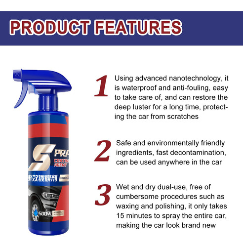 Cera En Aerosol Para Automóviles Con Revestimiento Superior,