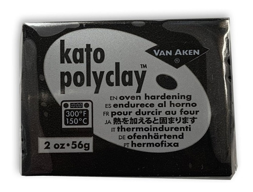 Arcilla Polimérica Van Aken Kato Polyclay 56 G Color Negro (Black)