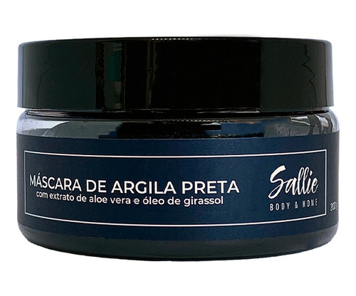 Máscara De Argila Preta - Sallie Body & Home 200g
