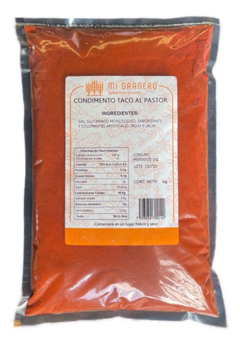 Condimento Taco Pastor 150 Gramos