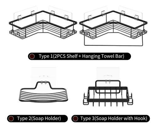 W Soporte De Pared Para Jabón Y Escurridor Sin Taladrar