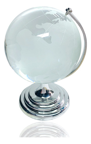 Esfera Globo Terraqueo Cristal 8 Cm Grande Envio Incluido