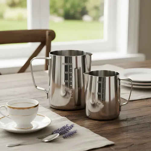 Jarra Leiteira Pitcher Café Barista Inox 350ml E 600ml