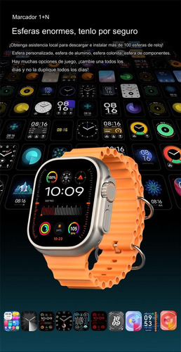 Reloj Smartwatch S8 Ultra Max Bluetooth Naranja Premium