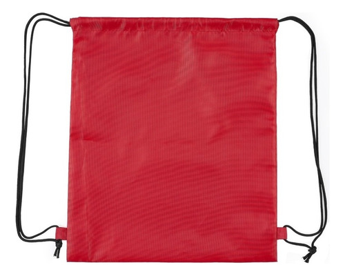 10 Unidades Mochila Saco Colorido Em Nylon Cor Vermelho Desenho Do Tecido Liso
