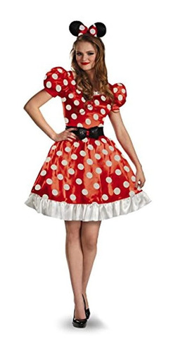 Disfraz Disfraz Clasico De Minnie Mouse Rojo Para Mujer