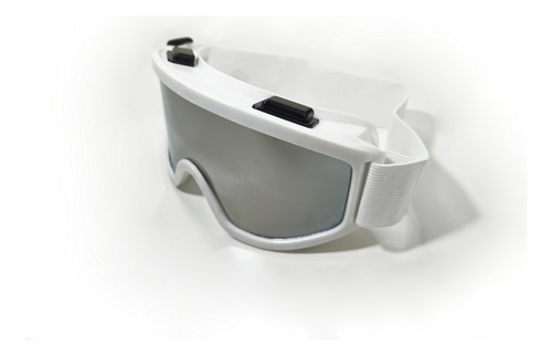 Goggles Para Moto Con Correa Ajustable Todo Terreno 1 Pz Blanco Polarizado Unitalla
