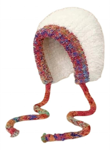 Gorro De Invierno Para Mujer, Gorro De Punto, Forro Polar Blanco 45843