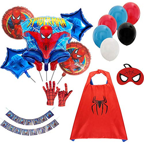 Bcd-pro Superhéroe Spiderman Feliz Cumpleaños Para Niños Sum