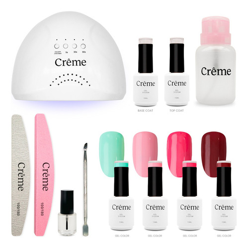Esmalte Gelish Semipermanente Barniz Uñas 4pz Lampara Uv Led Color Funny Girl