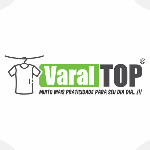 Varal Tradicional De Teto 130cm Com 09 Varetas Em Alumínio Cor Branco