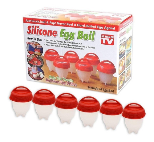 Molde De Silicona Para Huevos Egg Boil X 6 Und
