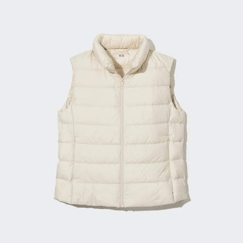 Uniqlo Ultra Light Down Vest Chaleco Mujer Blanco Original