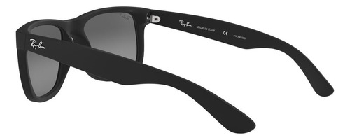 Lentes De Sol Justin Polarizados Ray-ban Rb4165622t3 Color Gris Lente Gris Varilla Matte black Armazón Matte black