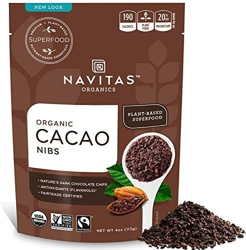 Navitas Organics Cacao Semillas, 4 Oz Bolso Orgánico, No-gmo