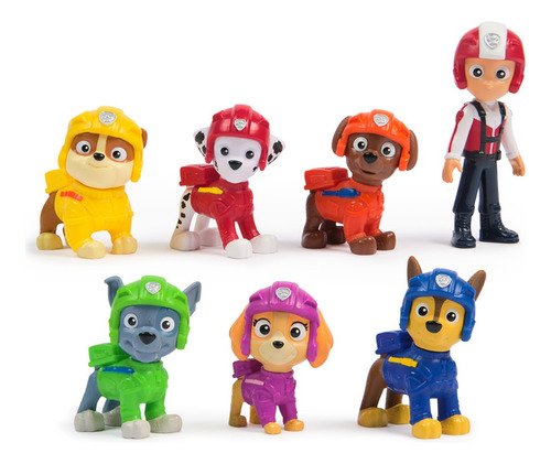 Paw Patrol: Air Rescue, Paquete De Figuras De Juguete Con 7 Figuras De Acción Coleccionables, Juguetes Para Niños Y Niñas A Partir De 3 Años