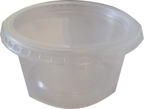 Pote Transparente C/ Tapa Para Micro 200 Ml - 100 Unidades.