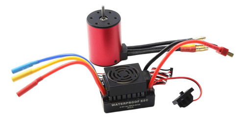 Motor Sin Escobillas Con 60a Esc 4 Polos Para 1/10 Rc 3100kv