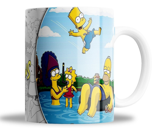 Taza - Simpons - Vacasiones - Ceramica