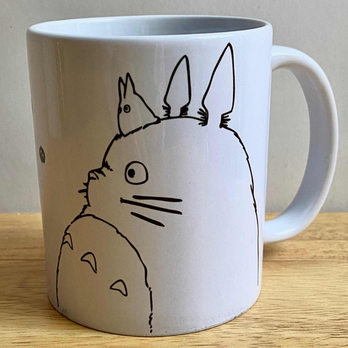 Taza Totoro Y Susuwatari Siluetas