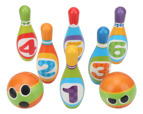 Set De Bolos Y Bolas De Poliuretano Para Niños Con Borde Red