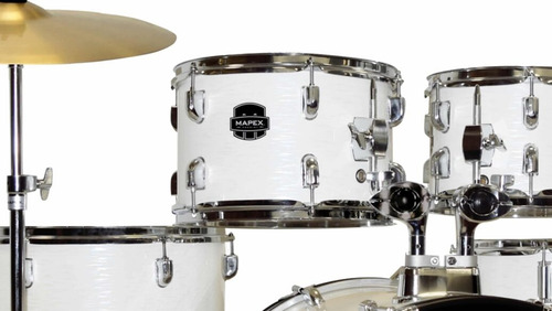 Bateria Acústica Mapex Comet White Thin Grain Bumbo 22