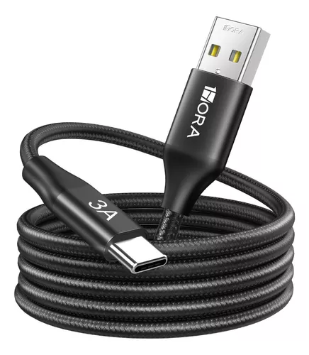 Cable Usb Tipo C Carga Rápida Para Samsung Moto LG 2m 2pzs Color Gris