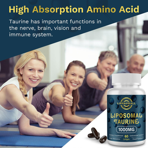 Suplemento De Taurina Liposomal De 1000 Mg Para El Corazón,