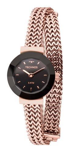 Relógio Technos Feminino Mini Rosé - 5y20ir/4p Cor do bisel Preto Cor do fundo Preto