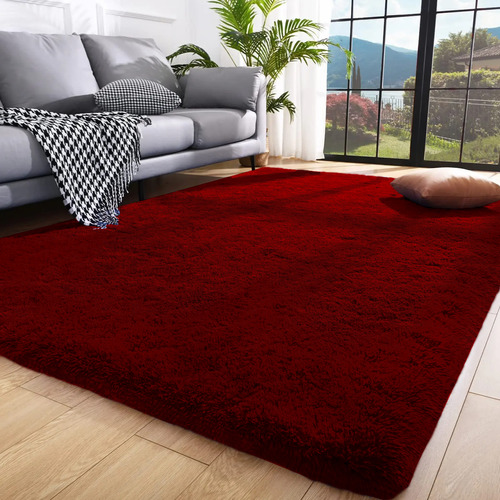 Tapete Sala Quarto 2,00x2,50 Shaggy Luxuoso Peludo Fofinho Bordo Casa Laura Enxovais