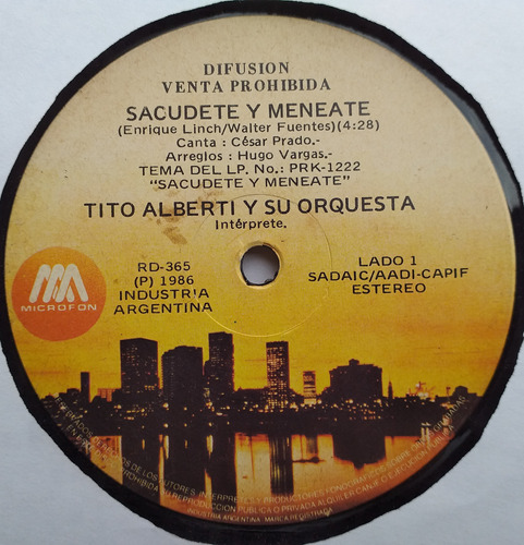 Tito Alberti - Sacudete Y Meneate - Simple 1986 Salsa Cumbia