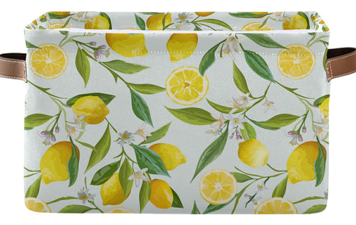 Bolsa Plegable Impermeable De Limón Floral Almacenamiento Pa