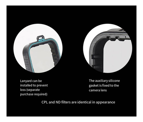 Telesin Adecuado Para Gopro Hero 5/6/7, Versión Negra, Hero6