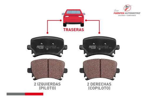 Kit Balatas Traseras Disco A3 2.0 Tdi 2012 2013 Ceramica
