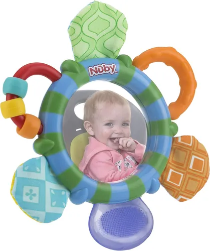 Nuby Look-at-me Mirror Teether Toy, Los Colores Pueden Varia