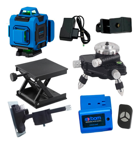 Kit Nível Laser 4d 16 Linhas Profissional Com Tripé E Maleta